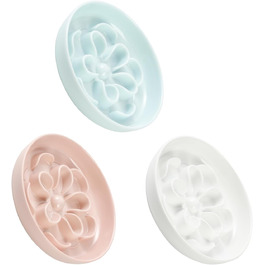 Набір мисок протиковтання для котів та маленьких собак 3 шт. - миски для годування з лабіринтною конструкцією, зелені, блакитні, рожеві