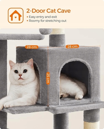 Низький когтеточка-ліжечко для котів Feandrea у вигляді вежі