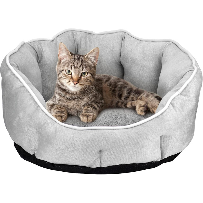 М'яке ліжко для собак та котів Queta, 46x46x23 см (Сірий)