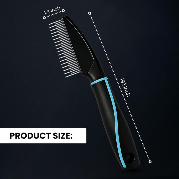 Гребінець для тварин з нержавіючої сталі з подвійним ефектом, для собак та котів з довгим та коротким хутром - м'який захват для безпечної та ефективної догляду за шерстю