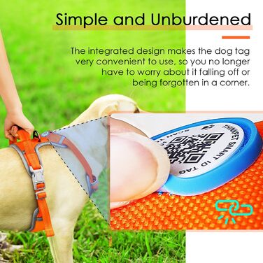 ThinkPet Шлея для собак проти тягнення, дихаюча, з QR-кодом, ідентифікатором, відбивачем, ручкою, регульована для середніх і великих порід, задній/передній карабін