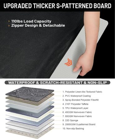 Захисний чохол на автокрісло для собак великих порід, жорстка підкладка, розширення заднього сидіння, водовідштовхуючий, антиковзний, для авто/SUV