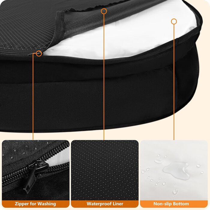 Ортопедичне ліжко для собак, диван-лежанка з валиком для шиї, кошик для собак з неслизьким дном, знімний та пральний, середні та великі породи, 106 x 79 x 17 см, оливковий колір