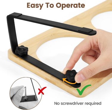 Набір мисок для котів PETTOM Anti-Schling з кераміки: піднята миска з нахилом 15°, бамбукова підставка, протиковзаюча, для вологого та сухого корму