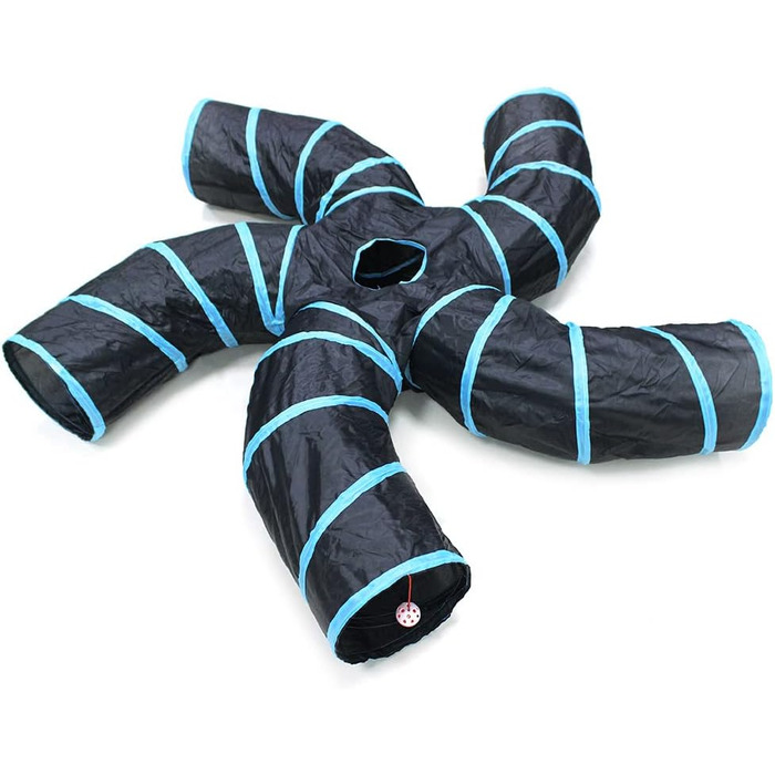 Туннель для котів Bemodst 5-ти ходовий, інтерактивна іграшка-лабіринт для кошенят, кроликів, цуценят, хорягів, морських свинок