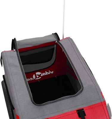 Фahrradanhänger від BaraSh: Причіп для велосипеда для собак та дітей, червоний та сірий, Oxford-Gewebe, сталь