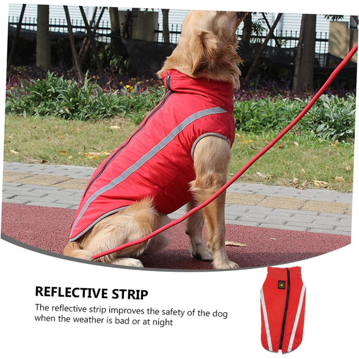 Водонепроникний дощовик для собак - дощовик для маленьких собак та цуценят (45x55 см, червоний)