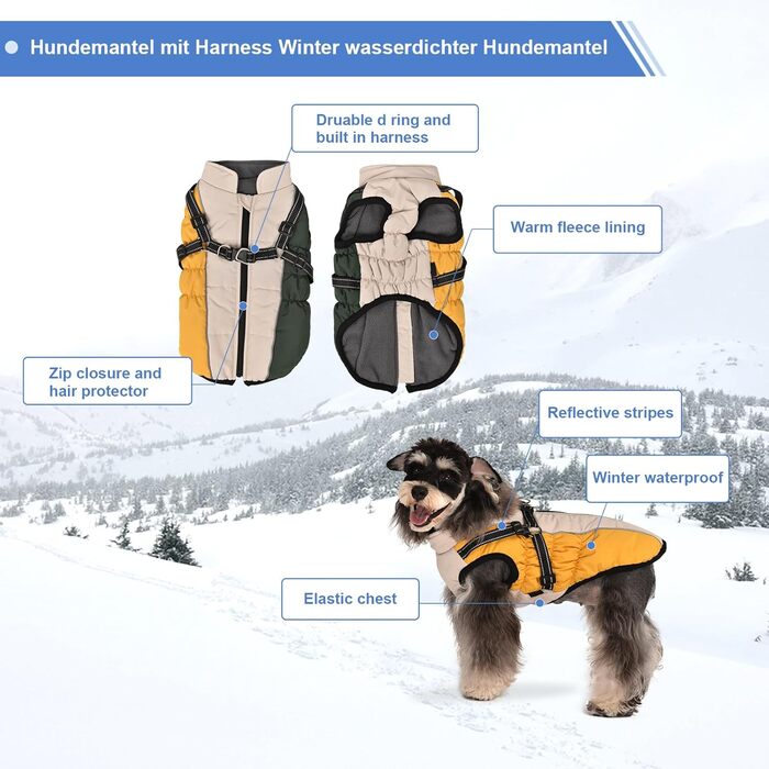 Водонепроникний одяг для собак: теплий зимовий одяг, жилет, куртка для маленьких, середніх та великих собак