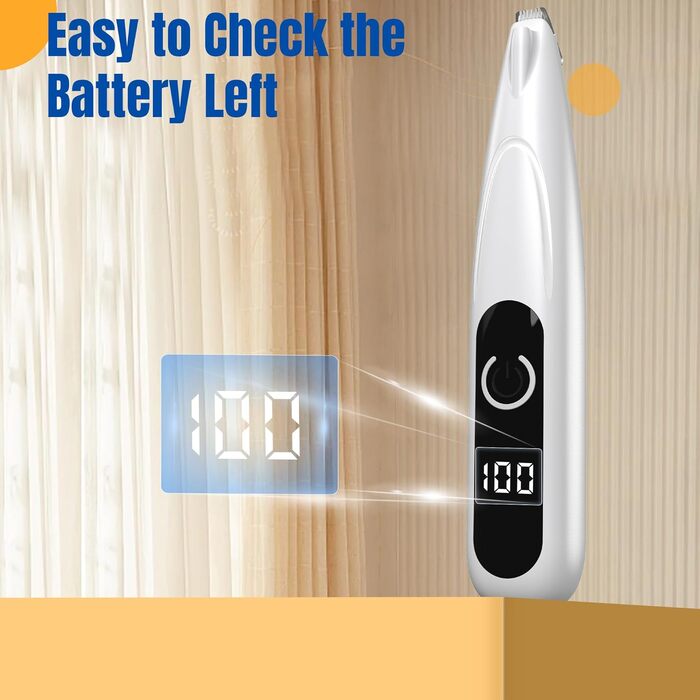 Тример для стрижки кігтів та шерсті собак і котів Paw Trim Pro з LED-підсвіткою, USB-зарядкою, безшумний для лап, вух та обличчя