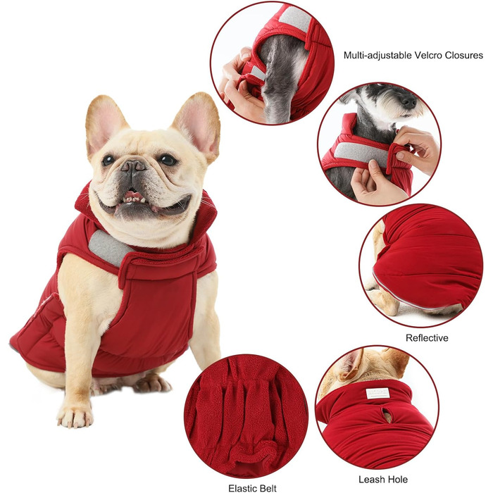 Жилет для домашніх тварин, червоний, розмір Medium