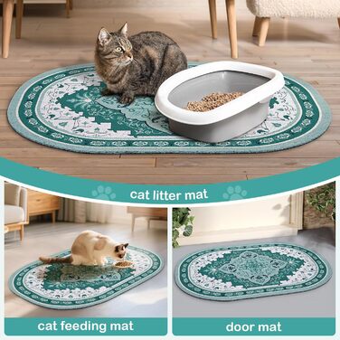 Килимок для котячого туалету Bienbee Katzentoilettenmatte, XL, 101,6 x 76,2 см, з антиковзаючою основою, легко миється, для дому