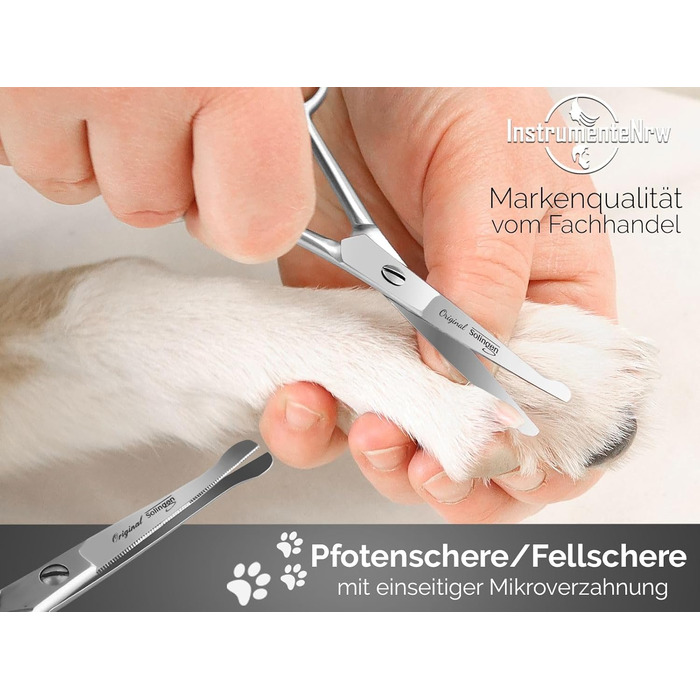 Ножиці для грумінгу собак PfotenSchere Solingen з мікрозубцями, 10,5 см