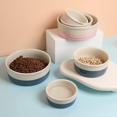 Керамічна миска Sweejar для великих собак і котів, порцелянова, для корму та води, 200 мл, туманно-блакитна