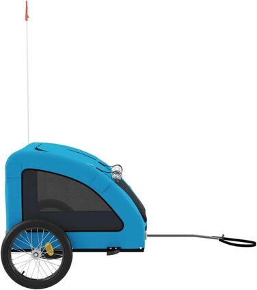 Причіп для велосипеда для собак та котів, блакитний, Oxford-Gewebe та метал