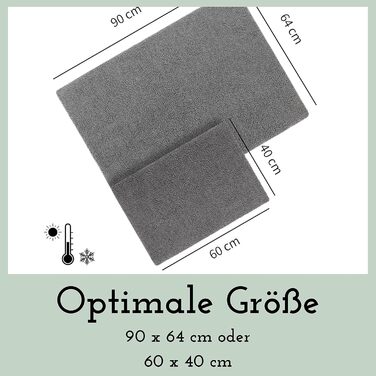 Тепла ковдра для собак Fellou 90 x 64 см - самонагріваюча, миється, без сторонніх звуків, сірого кольору