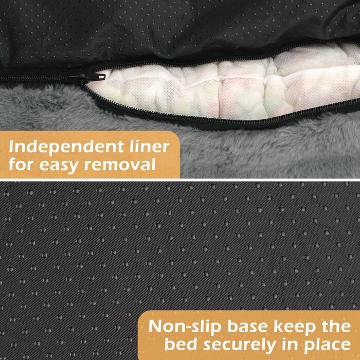 Крісло-лежанка для собак та котів Nobleza, 55x45x20 см, м'яке, знімний чохол, антиковзаюче дно