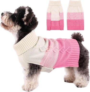 Теплий пуховик для собак ASENKU великих та середніх порід, одяг для домашніх тварин на осінь та зиму, теплий пуховик з коміром для собак, чихуахуа (X-Large, Рожевий)