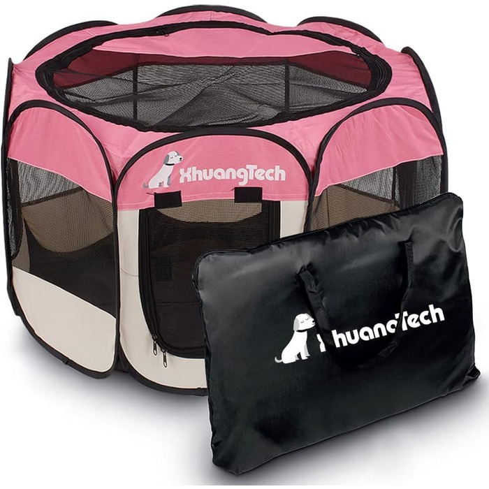 Клітка-манеж для собак та котів XianghuangTechnology, м'яка тканина, портативна, складана, для дому та вулиці