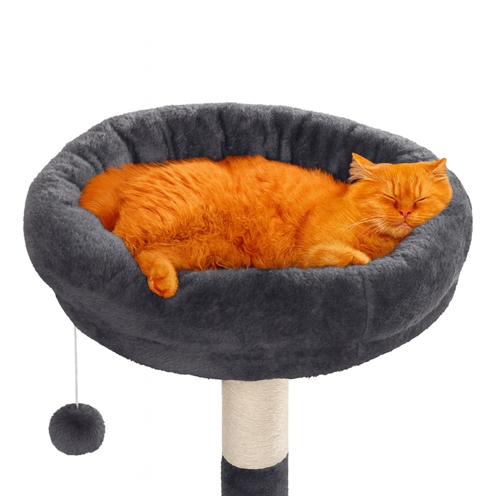 Ігровий комплекс для котів: будинок-драпак з 5 рівнями та стовпчиками, 115 см (F200)