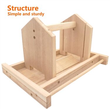 Дерев'яний будиночок для птахів Zeqeey на підвісці: велика місткість, годівниця для диких птахів, Finken, Rotkehlchen, Sparrows