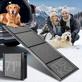 Рампа для собак до автомобіля, складана, до 115 кг, з антиковзким килимком, для вантажівок та SUV, великі та середні породи