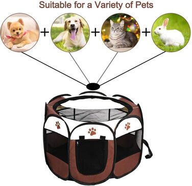Клітка-загон для тварин, портативна клітка для собак, кроликів, котів. З тканини Oxford 600D для використання в приміщенні та на вулиці