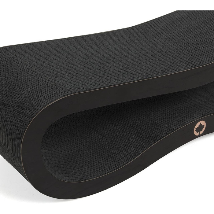 Когтеточка для котів CanadianCat Orbit 2.0 Black Edition, картон, 84×24×23 см, чорна лежанка