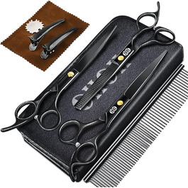 розмір: набір ножиць для собак 9 в 1 (чорний)