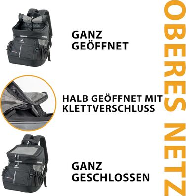 Рюкзак для собак та котів Ferplast Voyager M-L, чорний, до 10 кг, 29 x 21 x 36 см