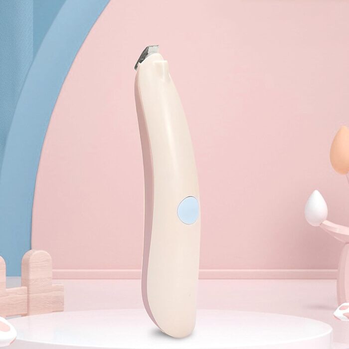 Бездротовий тример для собак з підсвічуванням, 2 швидкості, регульований, для грумінгу навколо очей, вух, обличчя та задньої частини тіла (рожевий)