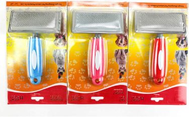 Преміум щітка для грумінгу собак, для малих та великих порід, видаляє шерсть, синій колір