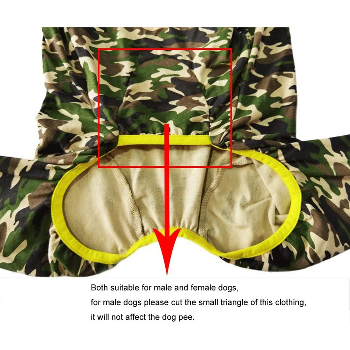 Піжама для собак середніх та великих порід, зелений олень (34, довжина спини 60 см)