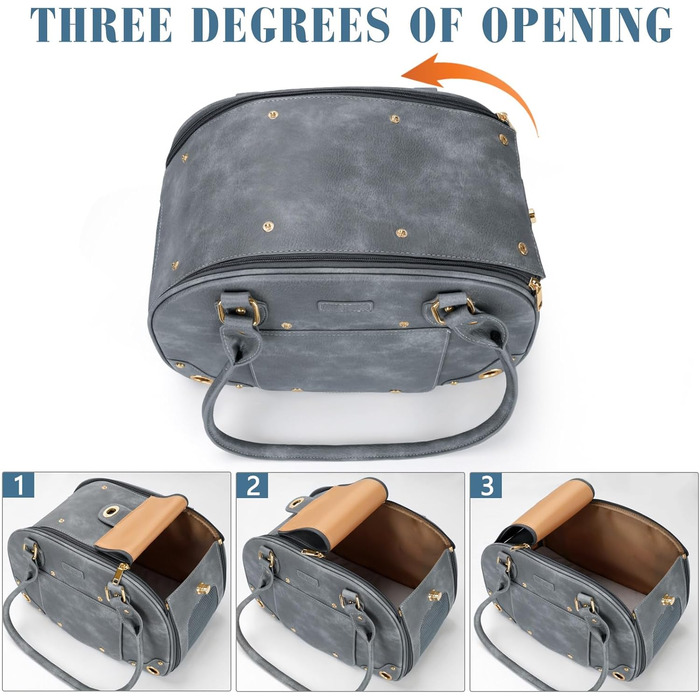 Сумка-переноска для собак та котів PetsHome, преміум-якість, сіра, водонепроникна, складна, 38 x 20 x 25 см