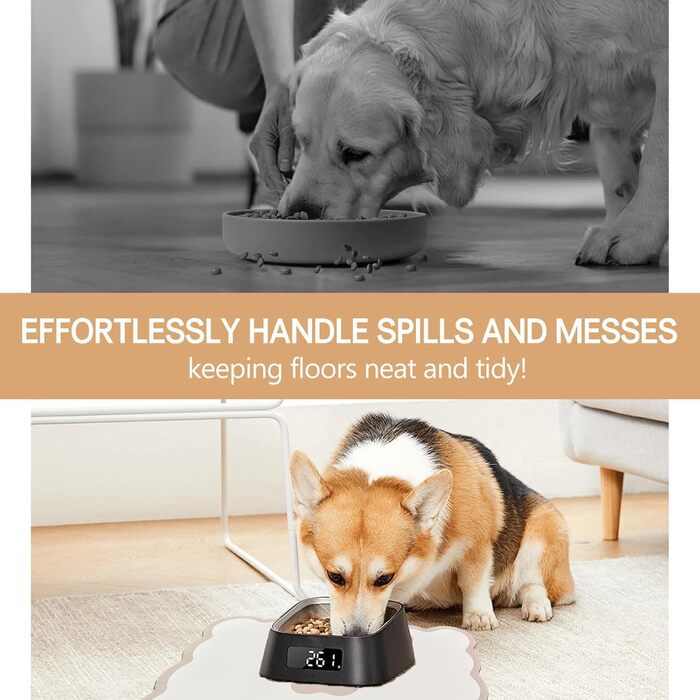 Килимок для годівлі собак та котів, 60 x 40 см, водопоглинаючий, неслизький, великий, для мисок, легко миється, швидко сохне (бежевий)