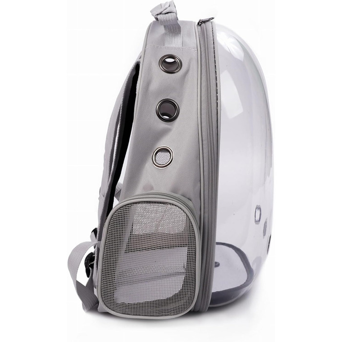 Транспортна сумка для собак та котів JUMI - рюкзак для тварин - переноска для котів та собак сірого кольору