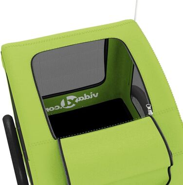 Причіп для велосипеда для собак та інших тварин, зелений, Oxford-тканина, 124x53x53 см