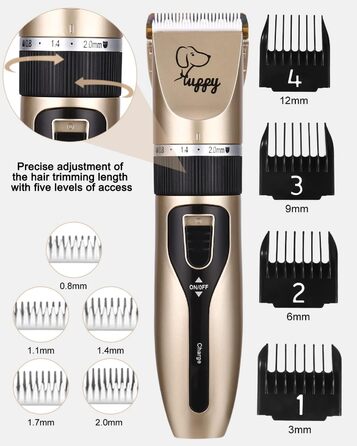 Електричний триммер для собак без дроту, машинка для стрижки шерсті собак, тиха, акумуляторна, для собак та котів