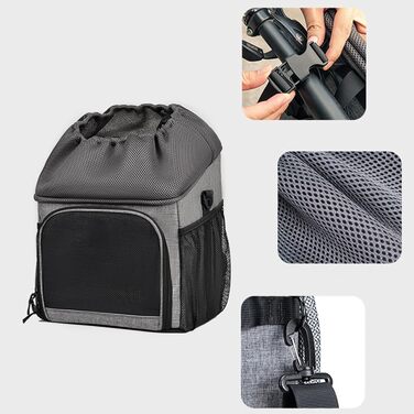 Фahrrad Hundetransport: Дихаючий велосипедний кошик для собак, знімний, легкий, аксесуар для подорожей, саду, кемпінгу