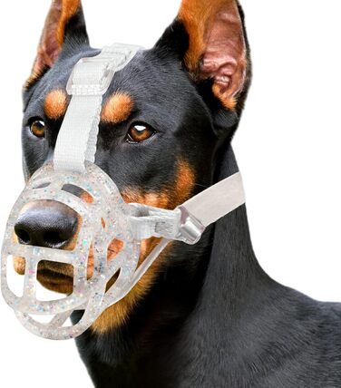Майорка для собак: кошик-намордник для маленьких, середніх та великих собак. Легкий, дихаючий, запобігає кусанню та жуванню, дозволяє дихати та пити. Ідеально для дресирування, грумінгу. Прозорий, розмір 6
