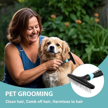 Гребінець для вичісування шерсті котів та собак, дворядний, для догляду за тваринами, видалення пуху та бруду, видалення бліх, набір, для котів та собак, видалення матової шерсті, для малих та середніх порід