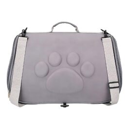 Трансформер-сумка для тварин | Легка переноска для собак та котів | Для подорожей, прогулянок та відвідування ветеринара, сірого кольору, M