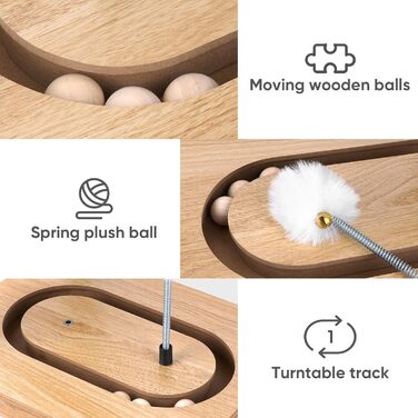 Преміум кігтеточка для котів з міцним матовим каркасом та іграшкою-обертом, вертикальна кігтеточка для дому, знімний картон для котів