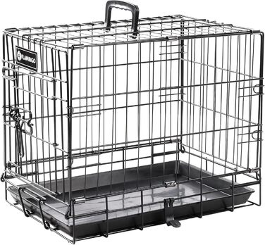 Клітка для собак Flamingo DRAHTKÄFIG EBO L 56x92x64 см, чорна металева