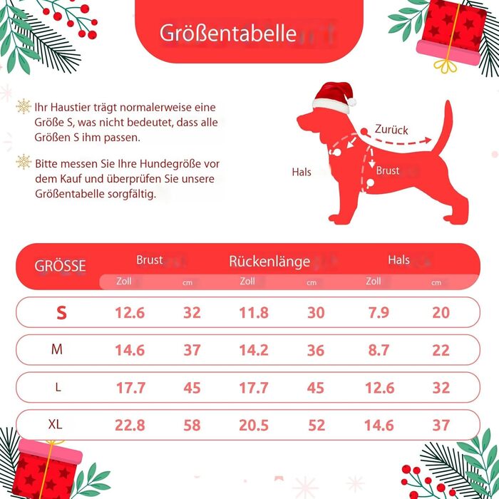 Костюм Святого Миколая для собак та котів, червоний, пуховий, ABRRO