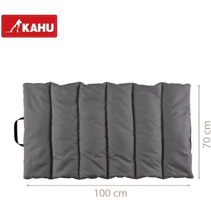 Кілим для собак KahU: Зручний килим для подорожей та дому • 70 x 100 см • Сірий/Верблюжий • Легкий, з можливістю прання