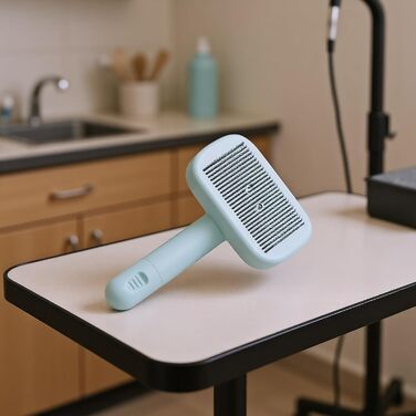 Щітка для собак Zupfbürste – самоочисна, для догляду за шерстю, масаж, розчісування, вичісування, для цуценят та кошенят, для довгої та короткої шерсті