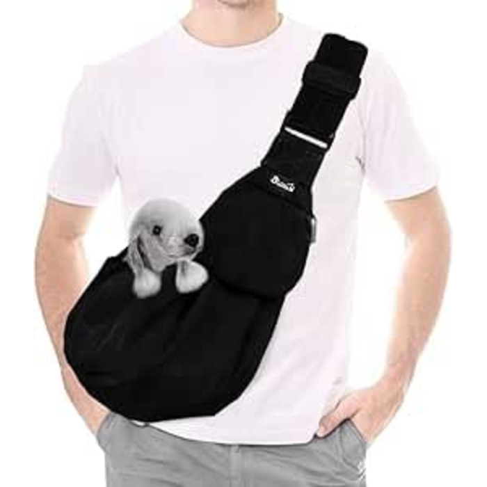 Сумка-переноска для собак SlowTon, зручна переноска для тварин з регульованим плечовим ременем та передньою кишенею, ідеальна для прогулянок та подорожей