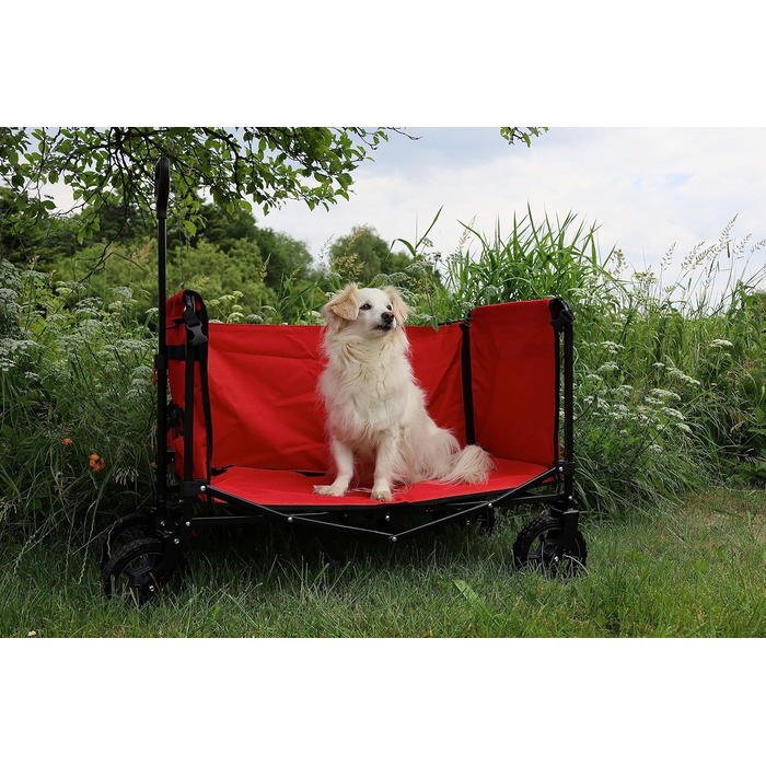 Фросал Візок для собак Бруно, чорний, складний | Транспортний візок для тварин