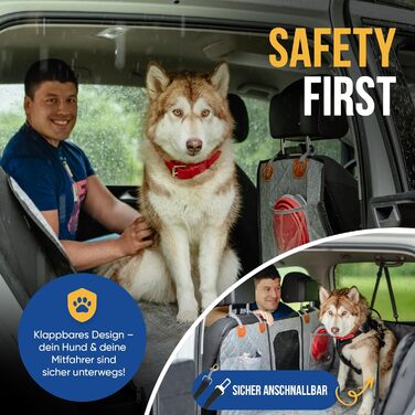 Захист для автокрісла собаки: водовідштовхувальний, стійкий до подряпин з боковим захистом | Преміум захист сидіння авто | Універсальний чохол на сидіння для собак в авто та SUV