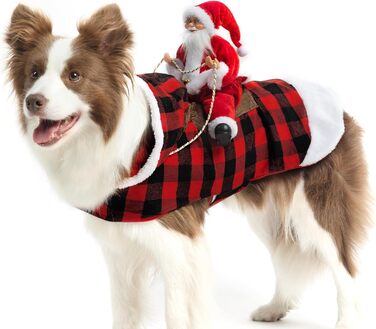 Стильний святковий костюм для собак EXPAWLORER: теплий різдвяний пуловер з капюшоном для собак, розмір XX-Large